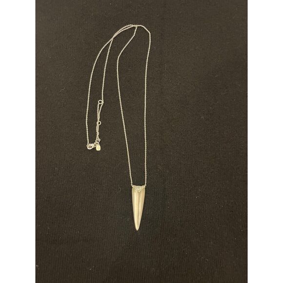 Alexis Bittar Jewelry - Alexis Bittar White Lucite & Silver Adjustable Long Necklace